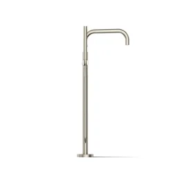 Floor-mount bath filler trim with handshower