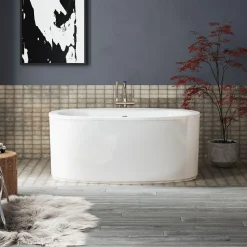 Floor-mount bath filler trim with handshower