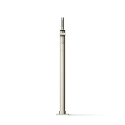 Floor-mount bath filler trim with handshower