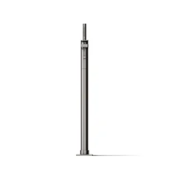 Floor-mount bath filler trim with handshower