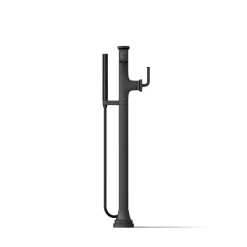 Floor-mount bath filler trim with handshower