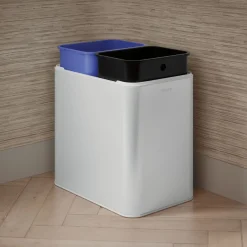 5-3/4-gallon dual-compartment open-top trash can