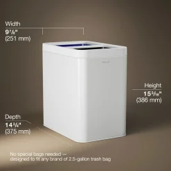 5-3/4-gallon dual-compartment open-top trash can