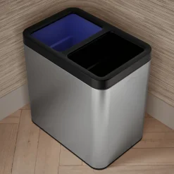 5-3/4-gallon dual-compartment open-top trash can