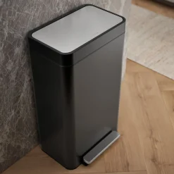 8-gallon loft stainless steel step trash can