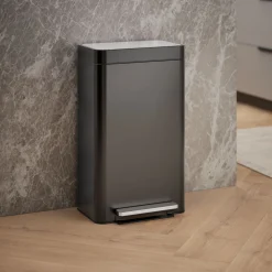 8-gallon loft stainless steel step trash can