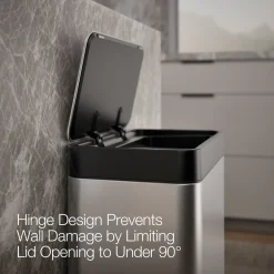 8-gallon loft stainless steel step trash can