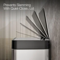 8-gallon loft stainless steel step trash can
