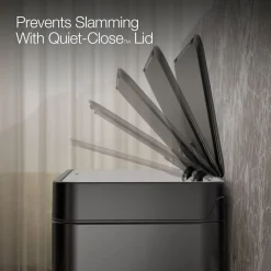 8-gallon loft stainless steel step trash can