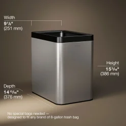 6-1/2-gallon open-top trash can