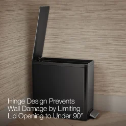 2.5-gallon slim step trash can