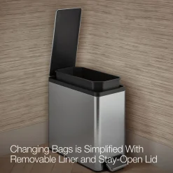 2.5-gallon slim step trash can