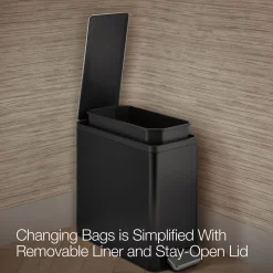 2.5-gallon slim step trash can