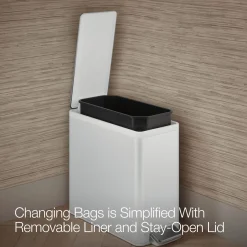 2.5-gallon slim step trash can
