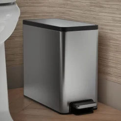2.5-gallon slim step trash can