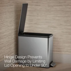 2.5-gallon slim step trash can