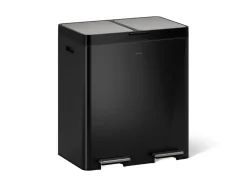 21.7-gallon stainless steel dual-bin step trash can