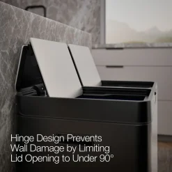 21.7-gallon stainless steel dual-bin step trash can