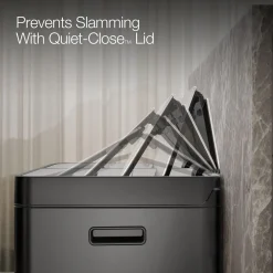21.7-gallon stainless steel dual-bin step trash can