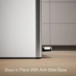 21.7-gallon stainless steel dual-bin step trash can