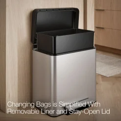 8-gallon stainless steel step trash can