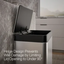 13-gallon stainless steel step trash can