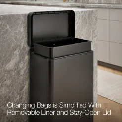 13-gallon stainless steel step trash can