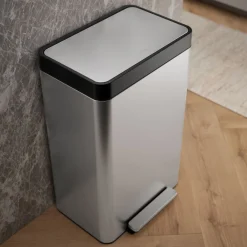 13-gallon stainless steel step trash can