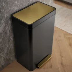 13-gallon stainless steel step trash can