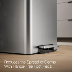 13-gallon stainless steel step trash can