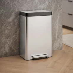 13-gallon stainless steel step trash can