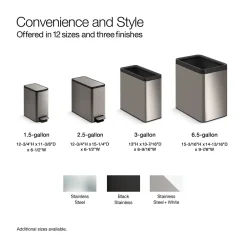 1-1/2-gallon step trash can