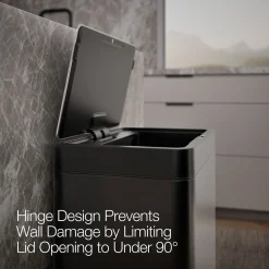 13-gallon touchless stainless steel trash can