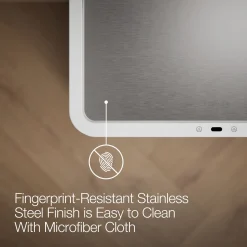 13-gallon touchless stainless steel trash can