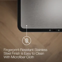13-gallon touchless stainless steel trash can