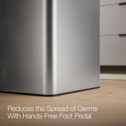 13-gallon touchless stainless steel trash can