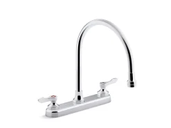 1.8 gpm kitchen sink faucet with 9-5/16" gooseneck spout, aerated flow and lever handles