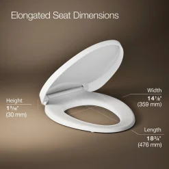 Heated Quiet-Close™ elongated toilet seat