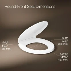 Heated ReadyLatch® Quiet-Close™ round-front toilet seat