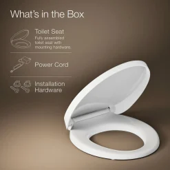 Heated round-front toilet seat
