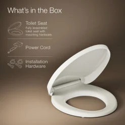 Heated round-front toilet seat