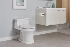 Heated round-front toilet seat
