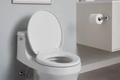 Heated round-front toilet seat