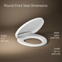 Heated round-front toilet seat