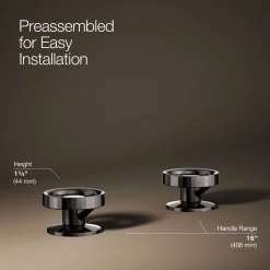 Industrial bathroom sink faucet handles