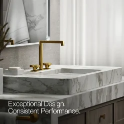 Industrial bathroom sink faucet handles