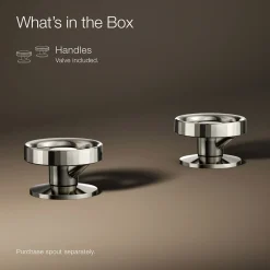 Industrial bathroom sink faucet handles