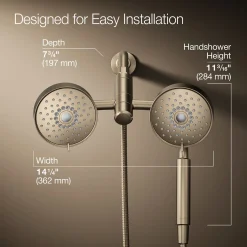 2-in-1 multifunction 1.75 gpm shower combo kit