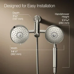 2-in-1 multifunction 1.75 gpm shower combo kit