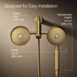 2-in-1 multifunction 1.75 gpm shower combo kit